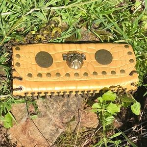 Betsey Johnson bulldog Wristlet Clutch